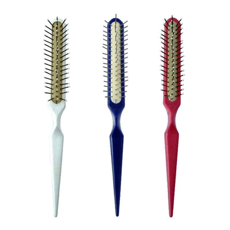 Bunte toupierende Haarb&uuml;rste mit Metallstiften