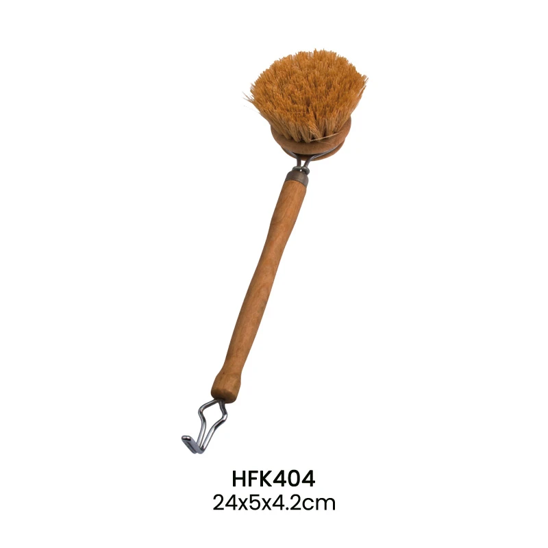 Reinigungsb&uuml;rste mit abnehmbarem Kopf und Holzgriff