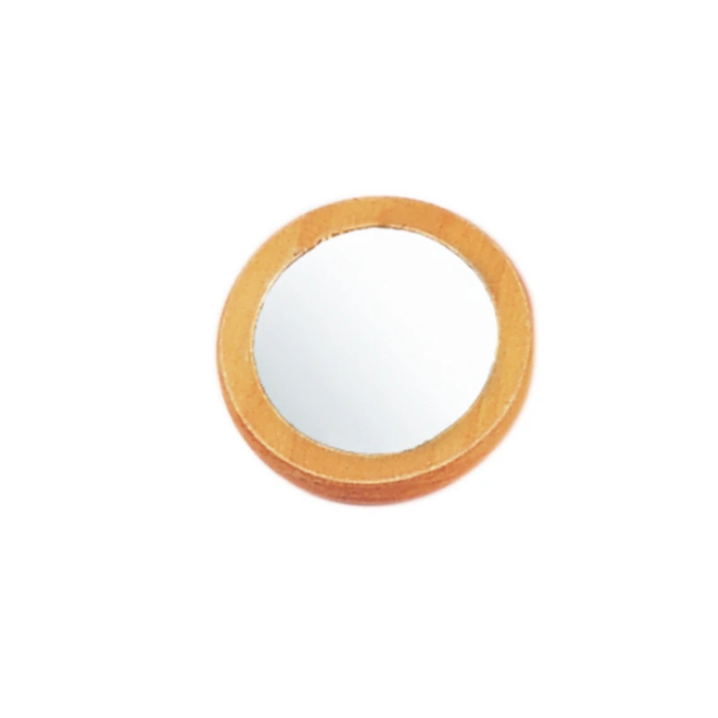 Mini-Kreis-Make-up-Spiegel aus 100 % Naturholz