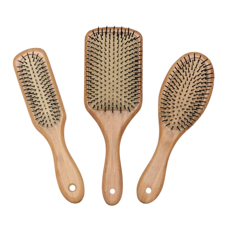 OEM-Bambuspaddel-Haarb&uuml;rstenset mit Nylon-Massagestiften