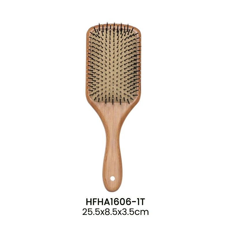OEM-Bambuspaddel-Haarb&uuml;rstenset mit Nylon-Massagestiften