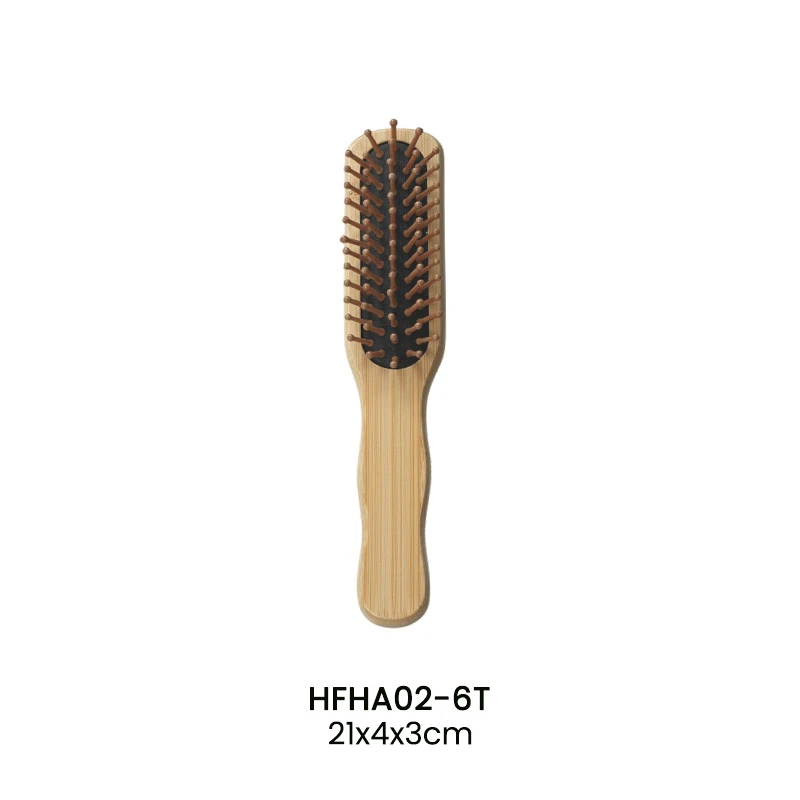 100 % nat&uuml;rliche Bambus-Haarb&uuml;rste mit gewelltem Griff