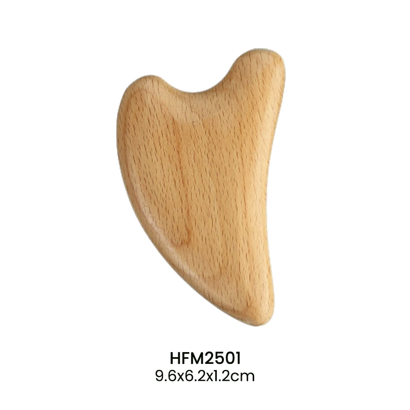Individuelles herzf&ouml;rmiges Gua Sha Massageger&auml;t aus Holz