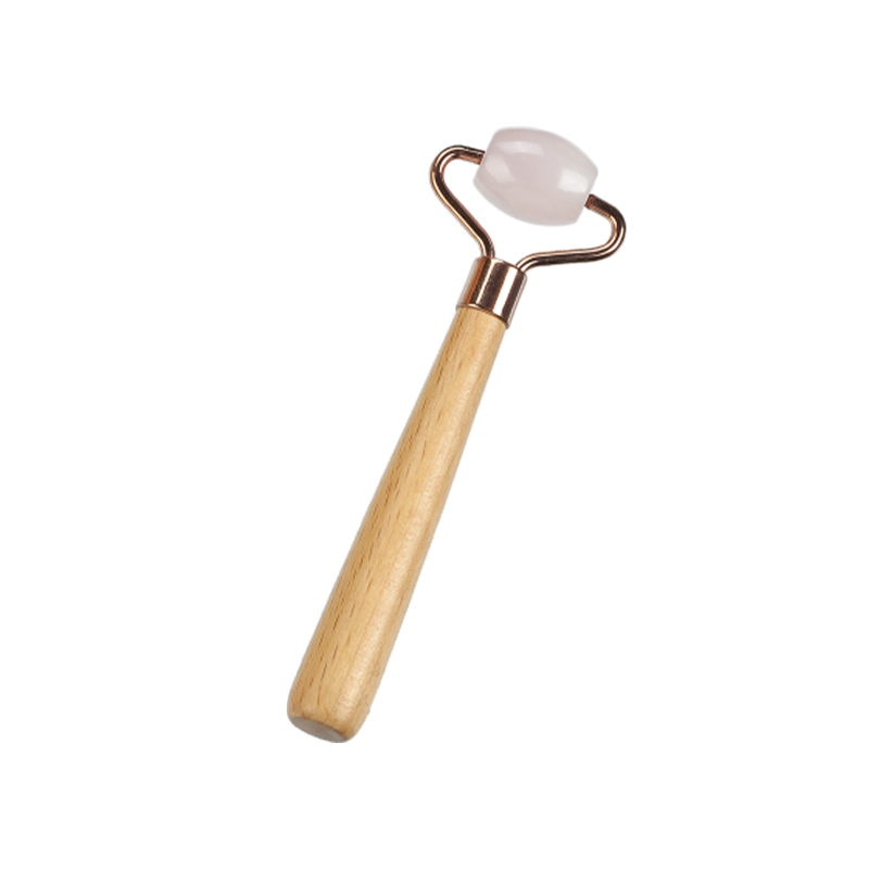 Jaderoller mit Holzgriff zur Gesichtspflege