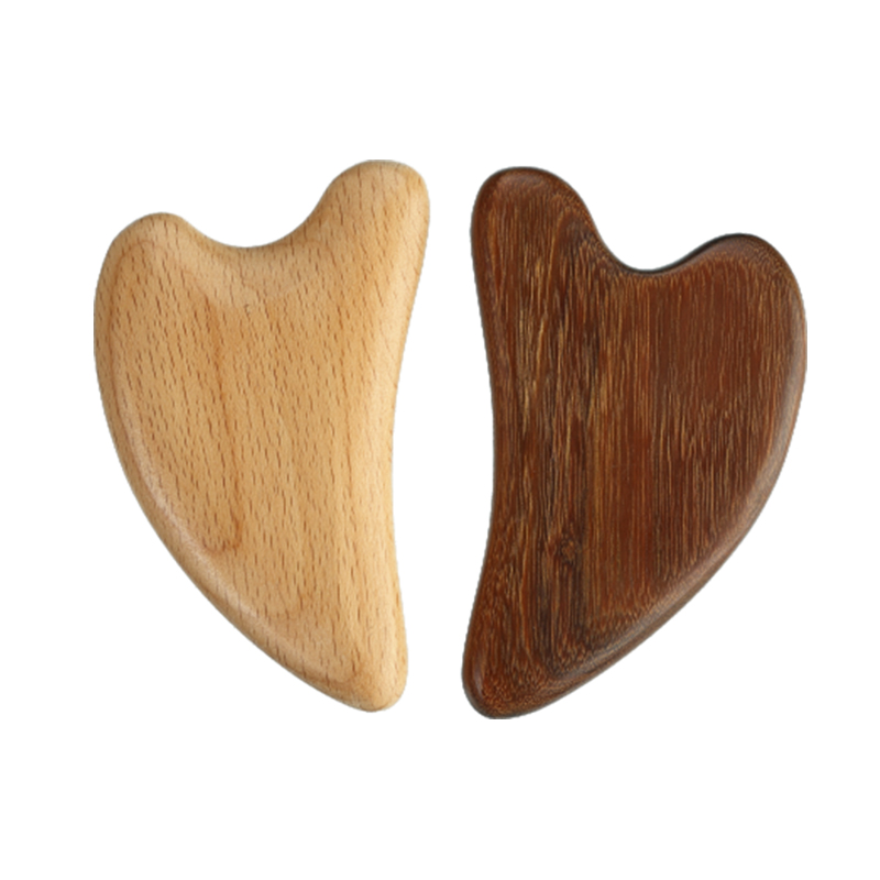 Individuelles herzf&ouml;rmiges Gua Sha Massageger&auml;t aus Holz
