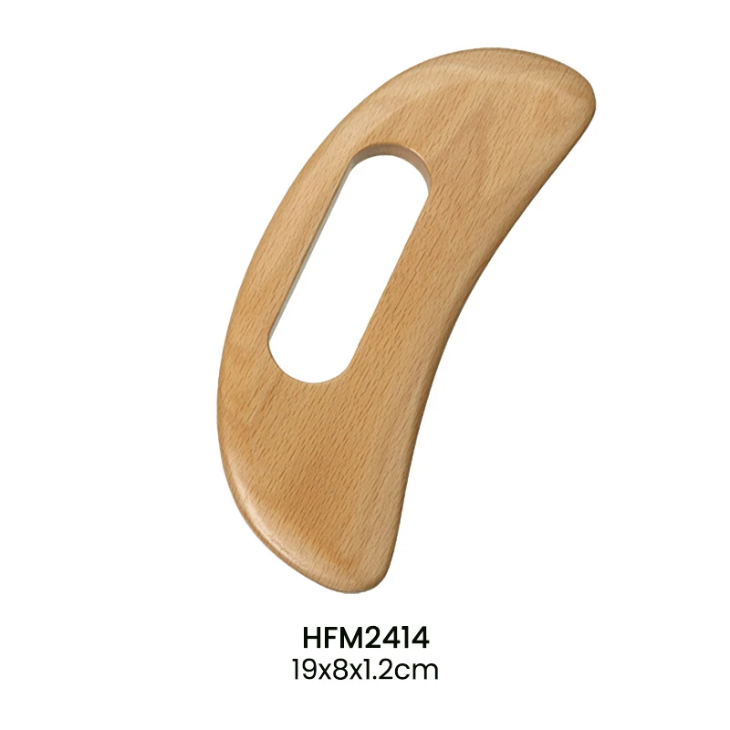 Gua Sha Massage-Schabbrett aus Holz f&uuml;r Gesicht und K&ouml;rper