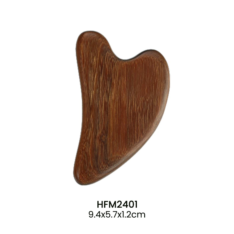 Individuelles herzf&ouml;rmiges Gua Sha Massageger&auml;t aus Holz