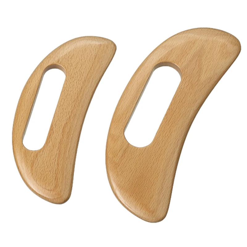 Gua Sha Massage-Schabbrett aus Holz f&uuml;r Gesicht und K&ouml;rper