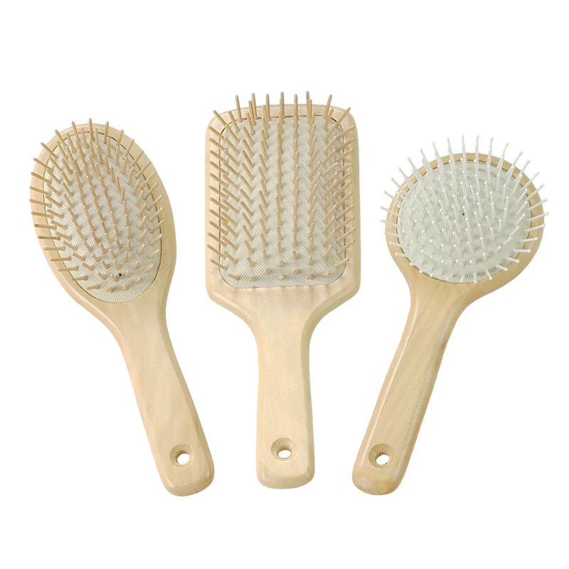 Natural Schima Superba Paddle Haarb&uuml;rste Set3