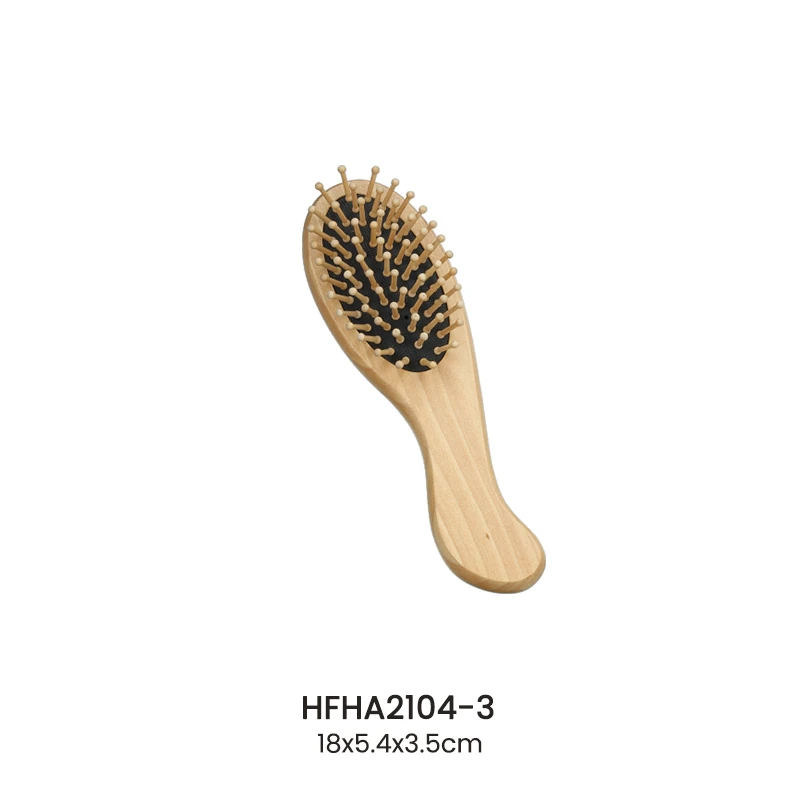Ergonomische Schima Superba Holz-Haarb&uuml;rste mit gebogenem Griff