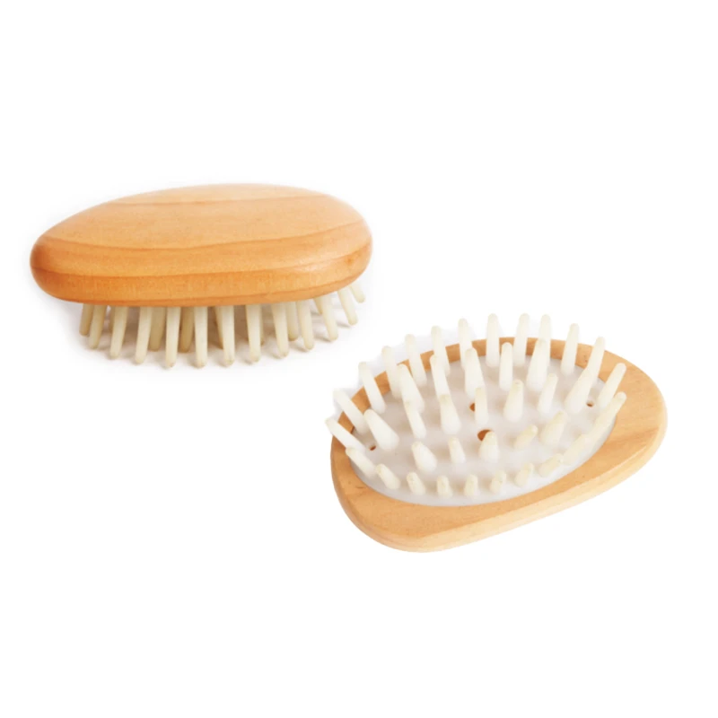 Ovales Kopfhautmassageger&auml;t aus 100 % Naturholz