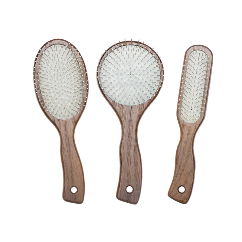 Ergonomische Haarb&uuml;rste aus Eschenholz mit Nylonnadeln f&uuml;r den Gro&szlig;handel