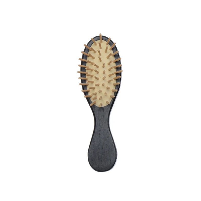 Mini-Haarb&uuml;rste aus Eschenholz mit Massage-Holznadeln