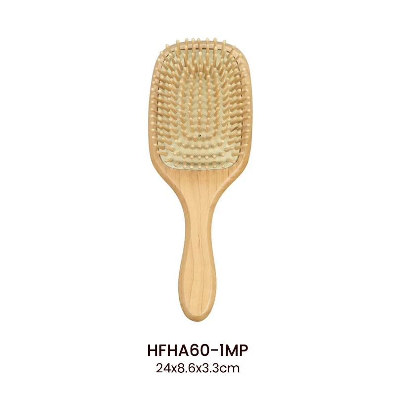 Paddel-Haarb&uuml;rste aus Ahornholz, verschiedene Gr&ouml;&szlig;en, individuelles Set